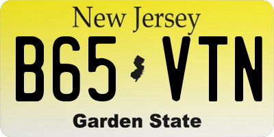 NJ license plate B65VTN