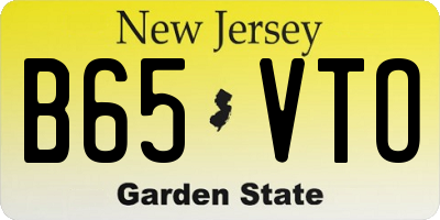 NJ license plate B65VTO