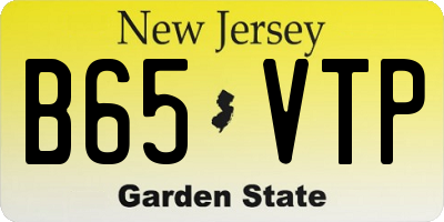 NJ license plate B65VTP