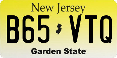 NJ license plate B65VTQ