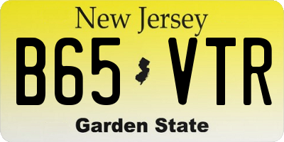 NJ license plate B65VTR