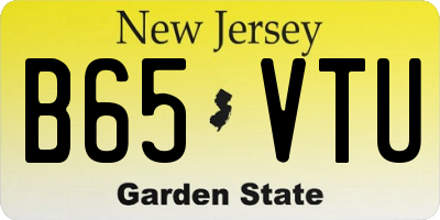 NJ license plate B65VTU