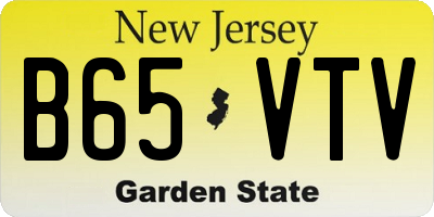 NJ license plate B65VTV