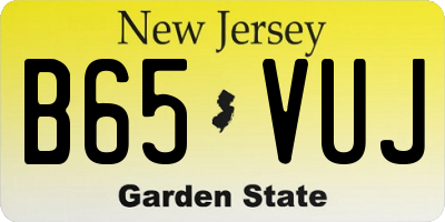 NJ license plate B65VUJ
