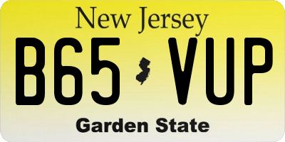NJ license plate B65VUP