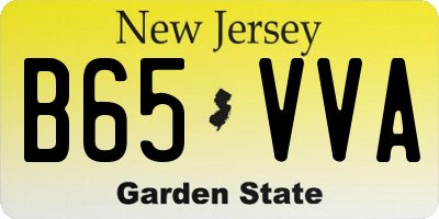 NJ license plate B65VVA