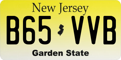 NJ license plate B65VVB