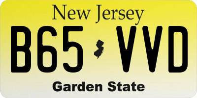 NJ license plate B65VVD