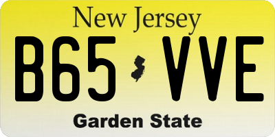 NJ license plate B65VVE