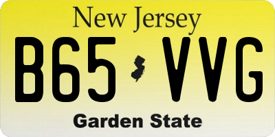 NJ license plate B65VVG