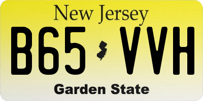 NJ license plate B65VVH