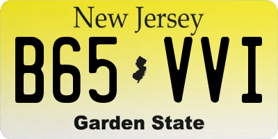NJ license plate B65VVI