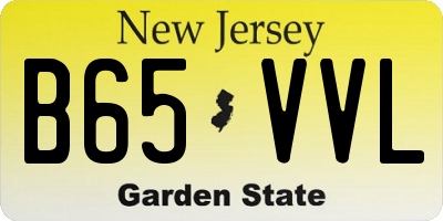 NJ license plate B65VVL