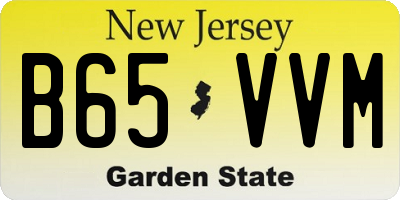 NJ license plate B65VVM