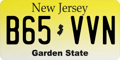 NJ license plate B65VVN