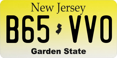 NJ license plate B65VVO