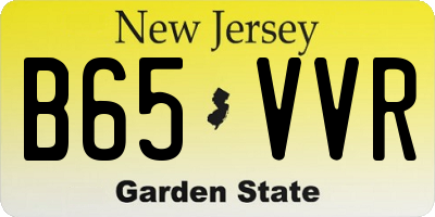 NJ license plate B65VVR