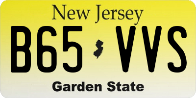 NJ license plate B65VVS
