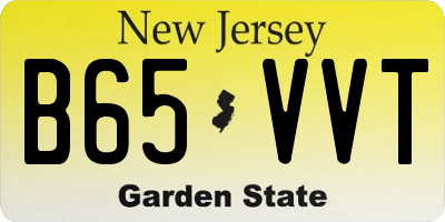 NJ license plate B65VVT