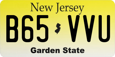 NJ license plate B65VVU