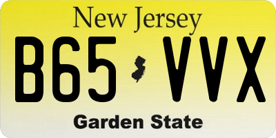 NJ license plate B65VVX