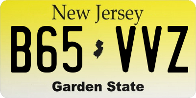 NJ license plate B65VVZ