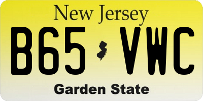 NJ license plate B65VWC