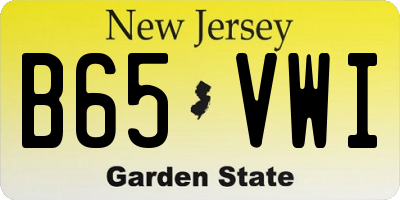 NJ license plate B65VWI