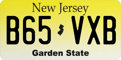 NJ license plate B65VXB