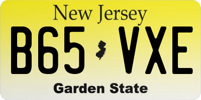 NJ license plate B65VXE