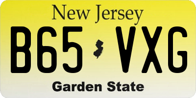 NJ license plate B65VXG