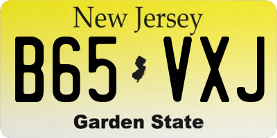 NJ license plate B65VXJ