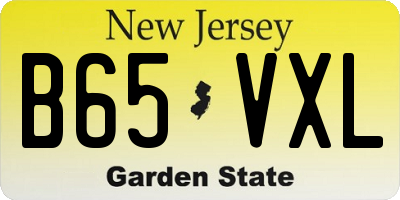 NJ license plate B65VXL