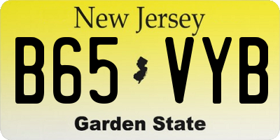NJ license plate B65VYB