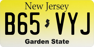 NJ license plate B65VYJ