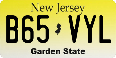 NJ license plate B65VYL