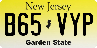 NJ license plate B65VYP