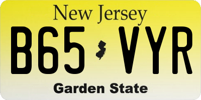 NJ license plate B65VYR