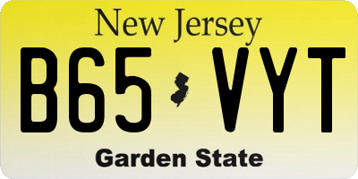 NJ license plate B65VYT