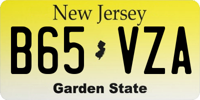 NJ license plate B65VZA