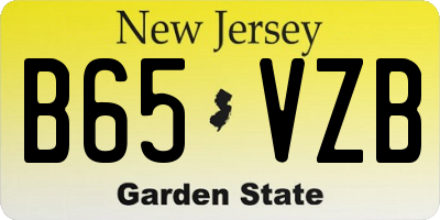 NJ license plate B65VZB