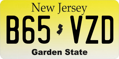NJ license plate B65VZD