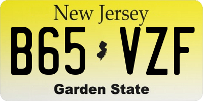 NJ license plate B65VZF