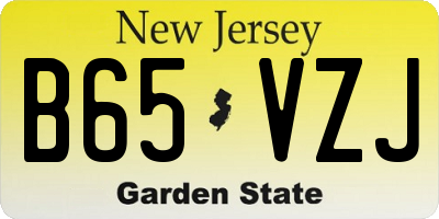 NJ license plate B65VZJ