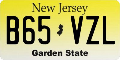 NJ license plate B65VZL