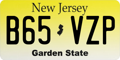 NJ license plate B65VZP