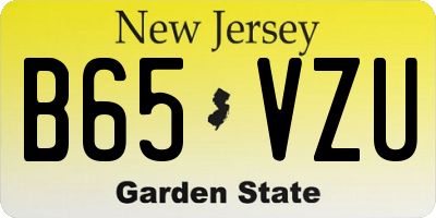 NJ license plate B65VZU