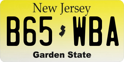 NJ license plate B65WBA