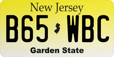 NJ license plate B65WBC