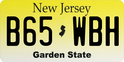 NJ license plate B65WBH